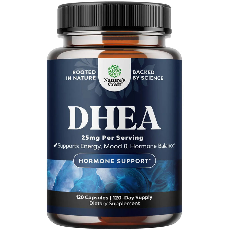 Pure DHEA 25mg for Women and Men - Extra Small Capsule High Absorption Supplement & Mood Energy Immune Support Womens Hormone Balance (4 Month Supply)
